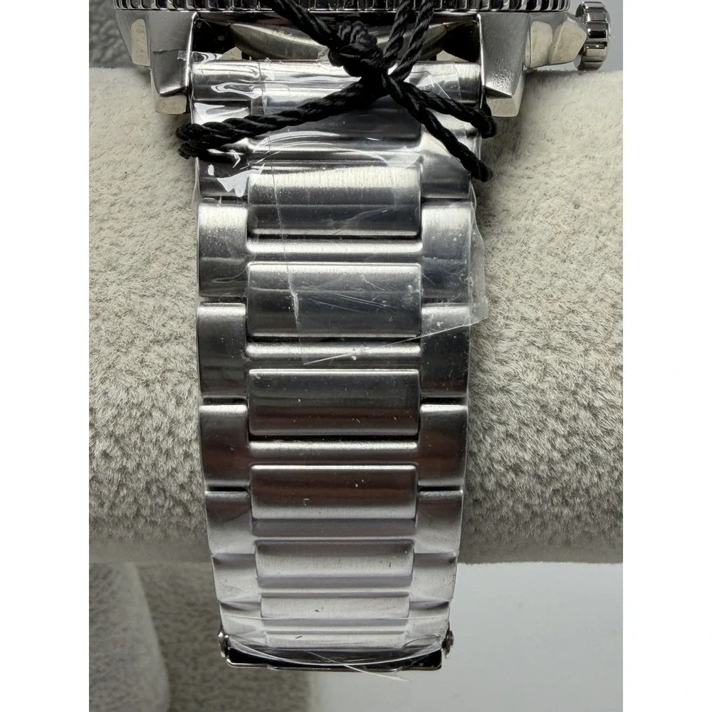 Perry Ellis Mens Divers Watch 02003-02 New Battery Green Dial 45MM 7.5